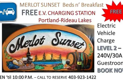 Image de Merlot Sunset - Charge de véhicule électrique Gratuite avec chaque réservation