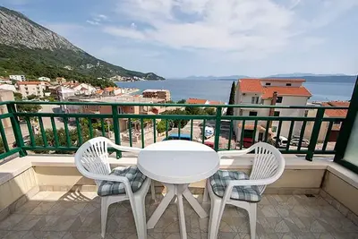Image de Appartement de deux chambres avec la terrasse et la vue sur le mer Igrane, Makarska (A-17292-c)