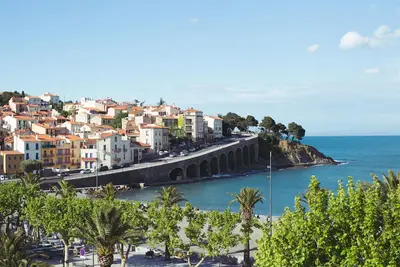 Image de Appartement d'une chambre avec une vue de dessus sur Banyuls et la mer, 35 m2