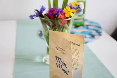 Image de Appartement moderne et lumineux avec terrasse, juste derrière la digue, dans la station balnéaire de la mer du Nord, Wremen