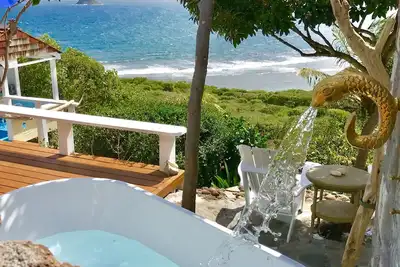 Image de St Kitts Charmant Cottage Island dans un endroit magnifique sur la plage Vues Magnifiques