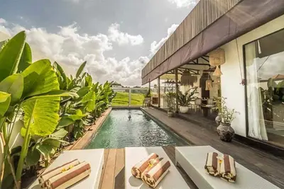 Image de Villa Kosibali vue sur le champ de riz