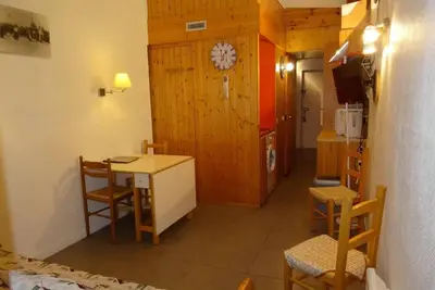 Image de À 100m des pistes de ski, 4ème étage, vue montagne, balcon, télévision, 24m², Les Arcs