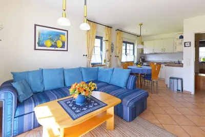 Image de appartement au rez-de-chaussée idyllique près de la forêt de Darßer, terrasse orientée sud, wifi