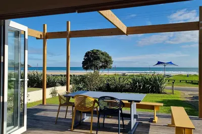 Image de «Beach break» Ahipara maison en bord de mer