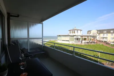 Image de Bestlage à Wangerooge avec vue sur la mer, nouvelle en 2016, balcon, équipement haut