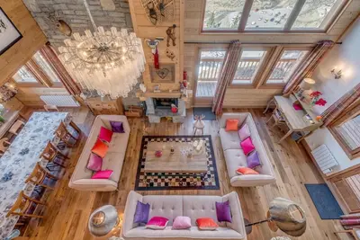 Image de Chalet, vue pistes de ski, remise en forme, sauna, terrasse, balcon, cheminée ou poêle à bois