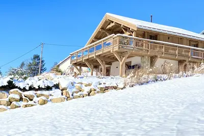 Image de Horizon 180  Chalet 4*  de standing  espace sauna  2/8 pers. vue panoramique