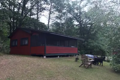 Image de Beauté tranquille de la nature - Lac Glacier; Famille Loon w / bébé; Kayaks, chaloupe