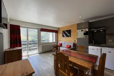 Image de Studio rénové pour 4, ski aux pieds, La Croisette, Les Menuires