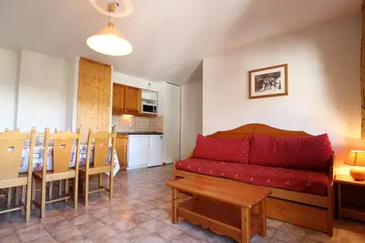 Image de Appartement 6 pers, centre village, proche pistes, 52m², balcon, Wifi, casier à skis, draps inclus