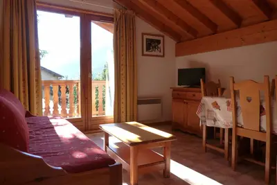 Image de Appartement pour 6 au centre de Lanslevillard, proche des pistes avec balcon et Wifi