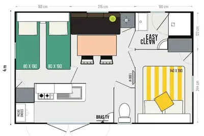 Image de Le Vénus - 2 Chambres - Climatisé - Tv 4 personnes