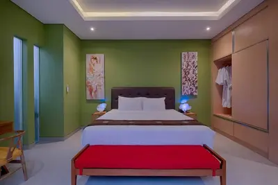 Image de Villa ethnique moderne de 2 chambres à Canggu, à seulement quelques minutes en voiture de la plage d'Echo!