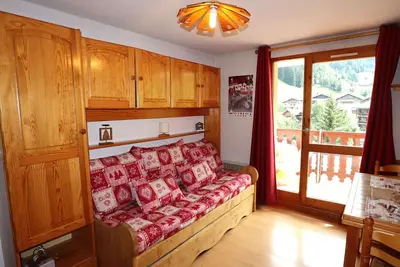 Image de Charmant T2 cabine 4 pers, centre-village, proche pistes et commerces, balcon sud, piscine l'été