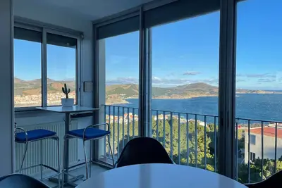 Image de Appartement lumineux 2 pièces pour 4 à Banyuls-sur-Mer avec lave-vaisselle et vue mer