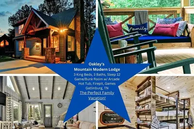 Image de New-Oakley's Mountain Modern Lodge - Cabane familiale de luxe pour artisans avec 6 lits superposés