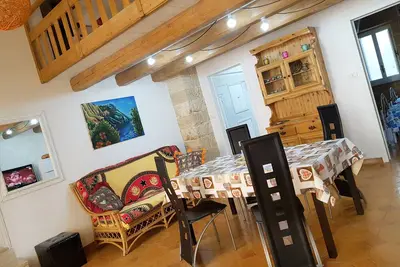 Image de Maison avec des plafonds voûtés près de Gallipoli 4 lits avec mezzanine double