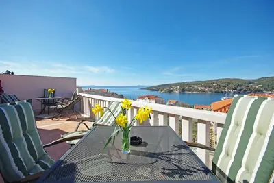 Image de Apartments Villa Rose - Studio Économique avec Terrasse - Vue sur Mer (A3 crveni)