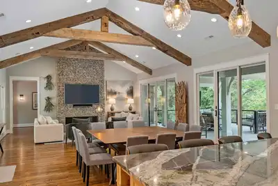 Image de Superbe lodge contemporain au bord du lac - tout neuf