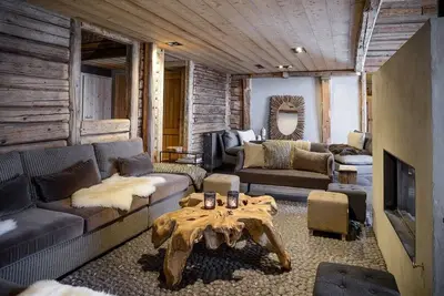 Image de Chalet éco-design avec vue sur le Mont Blanc et bain nordique (15 personnes)