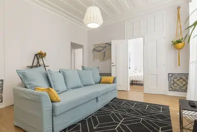 Carreaux bleus dans le centre-ville