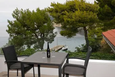 Image de Appartement Studio dans Brela avec vue mer, terrasse, Climatisation, Wifi (3524-3)