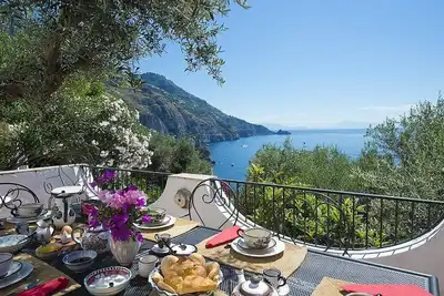 Image de Villa La Gattaia: Une villa caractéristique de deux étages construite au-dessus de la mer.