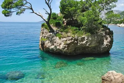Image de Maison de vacances dans Brela avec vue mer, Climatisation, Wifi, Machine Ă laver (3514-1)