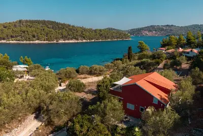 Image de Maison Robinson dans Vela Luka avec vue mer, terrasse, Climatisation, Wifi (3439-1)