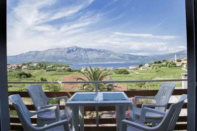 Image de Appartement dans Lumbarda avec vue mer, Balcon, Climatisation, Wifi (4432-1)