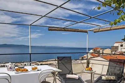 Image de Maison de vacances dans Drašnice avec vue mer, terrasse, Climatisation, Wifi (3586-5)