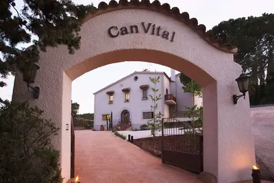Image de Superbe maison de campagne entourée de vignobles face à Montserrat