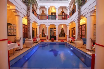 Image de Très central Marrakech Riad avec 2 piscines, dont une chauffée et personnel est très sympa