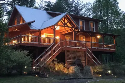 Image de Nouveau! Log Cabin-Farmhouse Decor - Famille et affaires bienvenus & Se Habla Espanyol