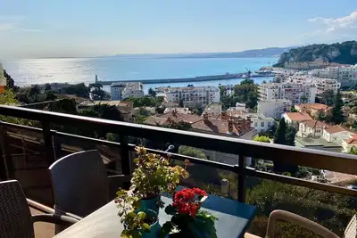 Nice Mont Boron Luxueux 3 pièces Terrasse Vue mer féerique Piscine et Garage