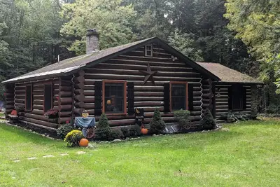 Image de Log Cabin dans les bois