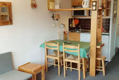 Image de Studio confortable pied des pistes, 4 personnes, vue montagne