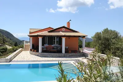 Image de Sunrise House. Lefkada Villa - vue exceptionnelle sur la mer - Piscine - air conditionné