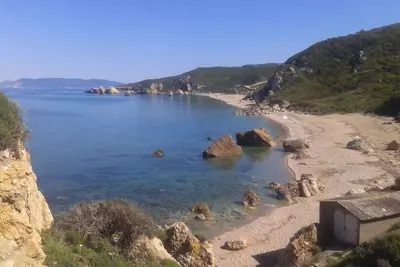 Image de Aménagement généreux, vue sur la mer Maison de vacances d'été et d'hiver