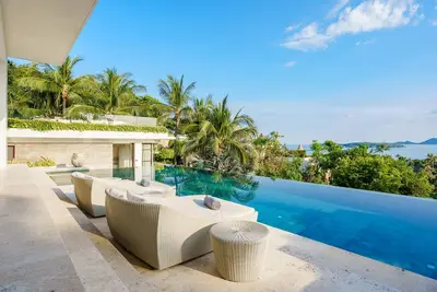 Image de Samui villa de luxe exceptionnelle avec piscine à débordement, vue spectaculaire sur l'océan