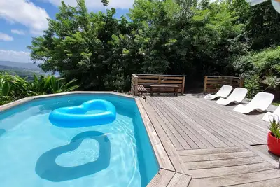 Villa Bwa Floté, piscine privée, vue montagnes & mer