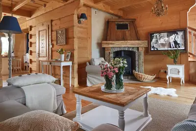 Image de Villa luxueuse de style montagnard près de Zakopane - sauna, piscine, jacuzzi et cheminée