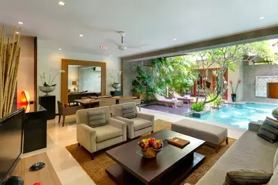 Image de (Knk) Villa avec deux chambres et piscine - Petit déjeuner