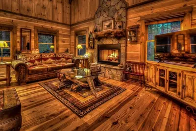 Image de BUCKingham Palace - Animaux acceptés | Cascade à proximité | Blindé dans le porche avec cheminée | Jacuzzi