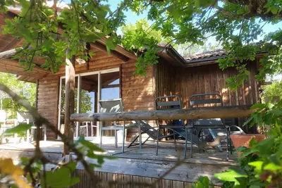 Image de Village de gîtes La Truffière : Chalets in the heart of nature - heated swimming pool