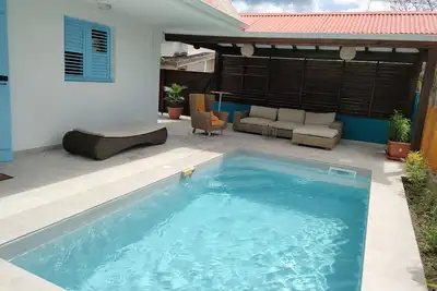 Image de La Maison Bleue avec piscine privative au Carbet en Martinique