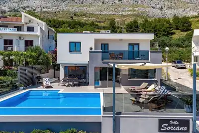 Image de Villa Soriano with heated pool & sea view, 130m from sea, 8 persons max