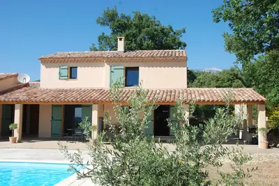 Image de Mas provençal avec vue panoramique et grande piscine chauffée à Bédoin