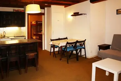 Image de Studio familial 4 pers, skis aux pieds, proche centre